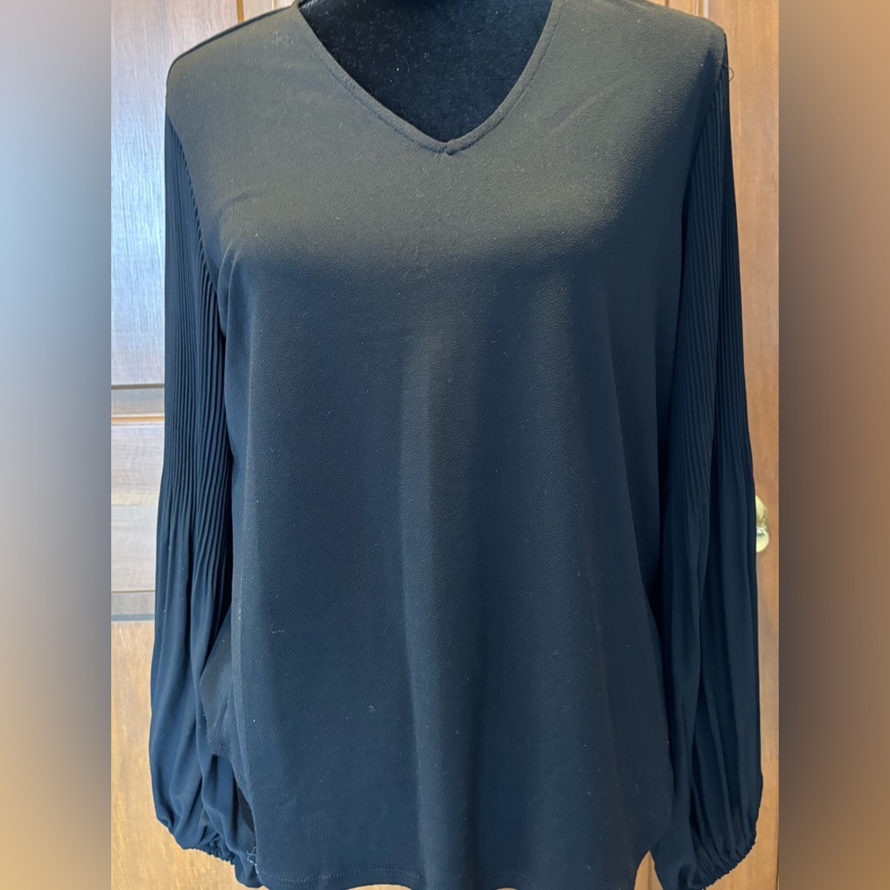 Adrianna Papell  Black Blouse M